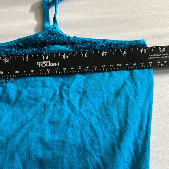 BISOU BISOU X-Large Aqua blue bra top camisole with sequins - Picture 5 of 10
